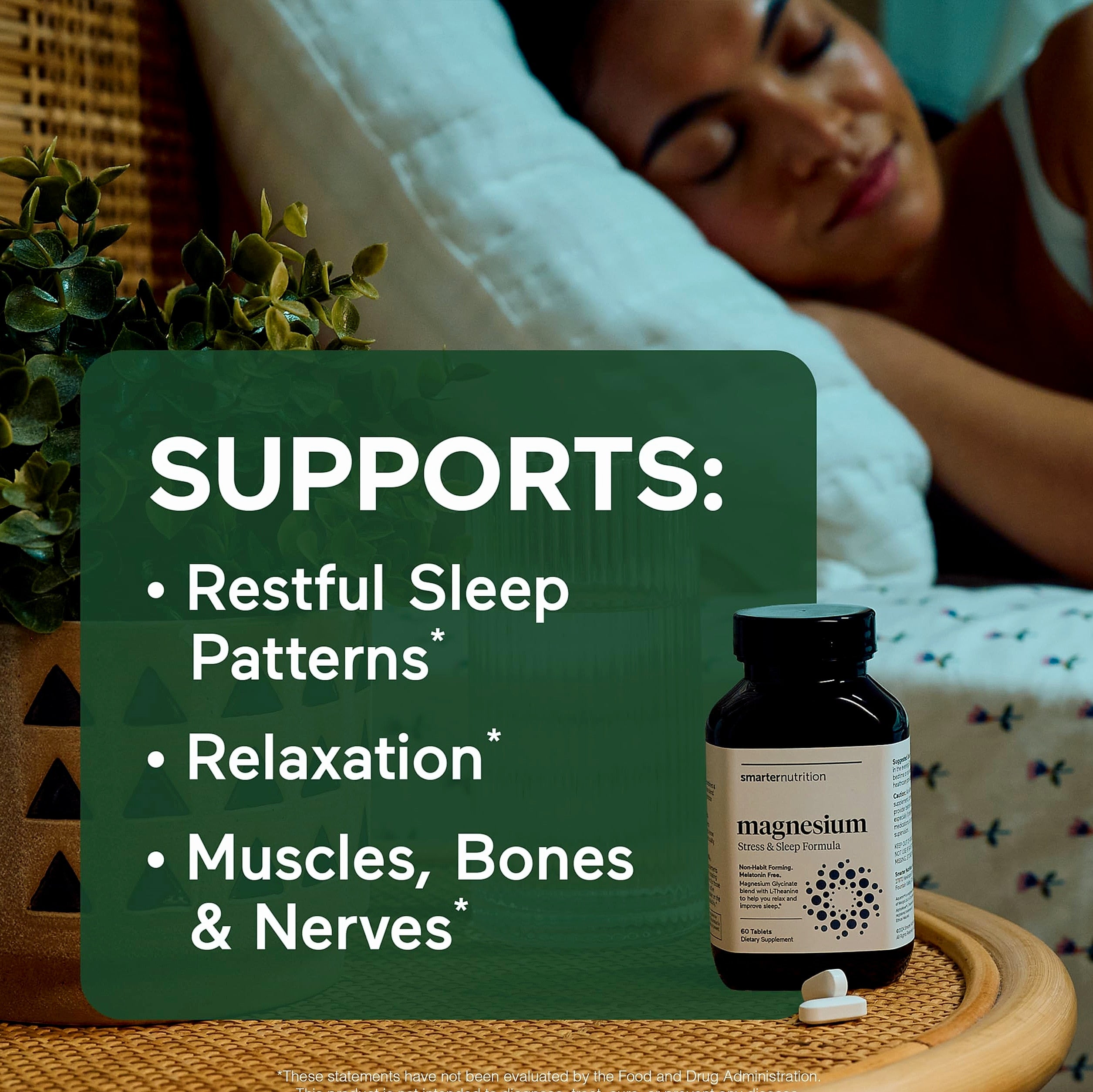 Smarter Nutrition Magnesium Complex Chelated Glycinate Sleep Support