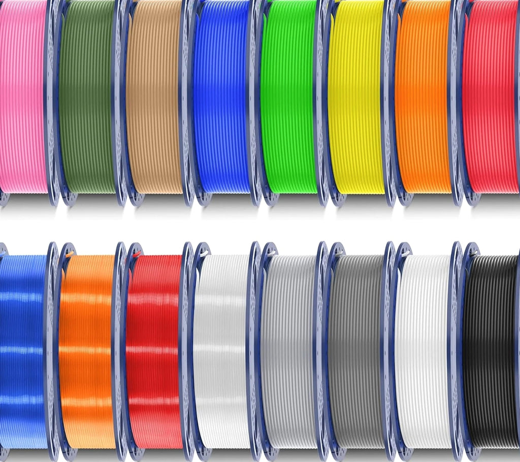 16 Color PLA Filament Bundle Multicolor, PLA 3D Printer Filament 1.75mm, Individual