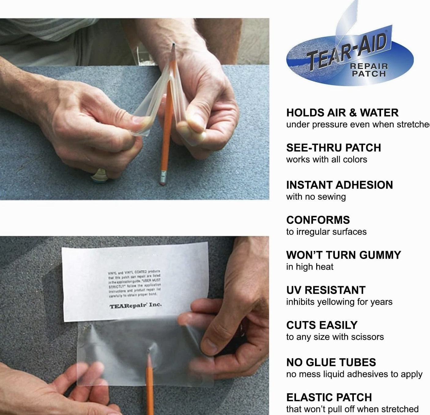 Waterproof Vinyl Repair Patches