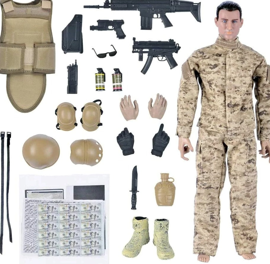 12'' American Military Soldiers Special Forces Army Man Action Figures Play Set