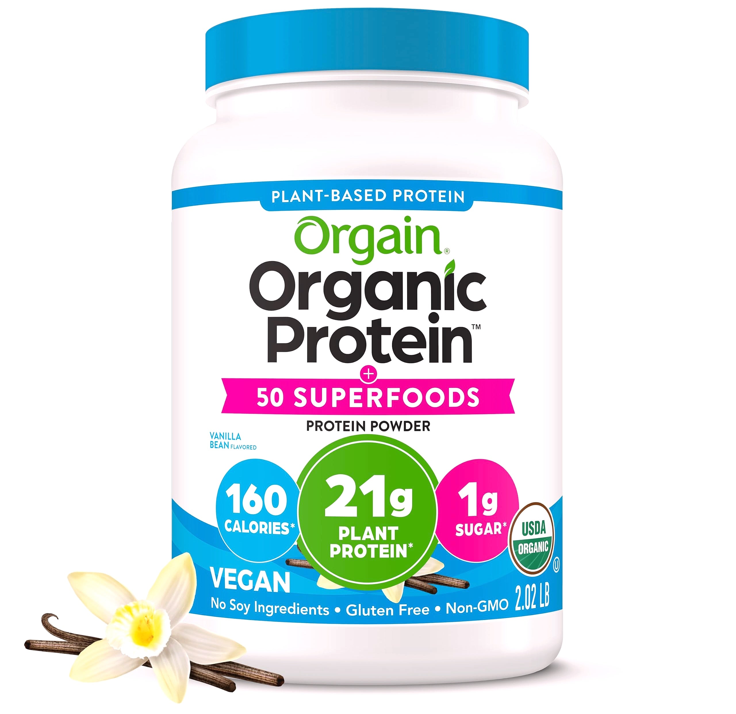 Orgain Organic Vegan Protein Powder with 50 Superfoods