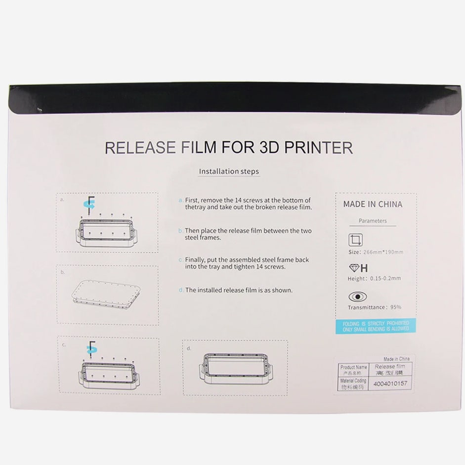 LD-006 FEP Film 266*190*0.15MM for LD-006 UV Resin 3D Printer Parts