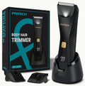 PRITECH Waterproof Body Hair Trimmer with Ceramic Blade