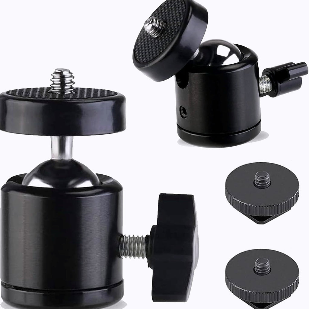 Eszkozta 1/4" Swivel Ball Head Tripod Mount, 2 Pack
