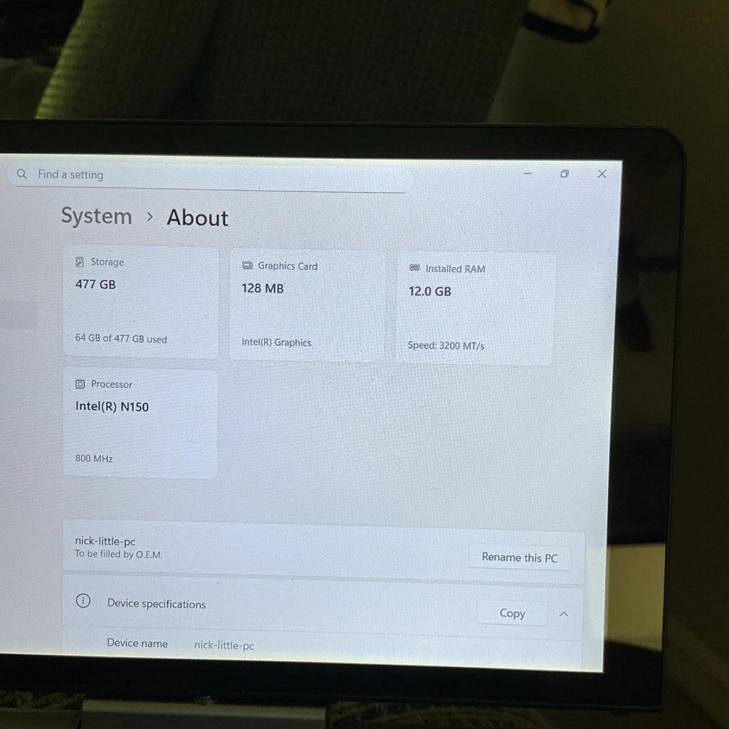 Kooforway BP8 Ultra-Mobile PC 8" Alder Lake N150 12GB RAM SSD Windows 11 Pro