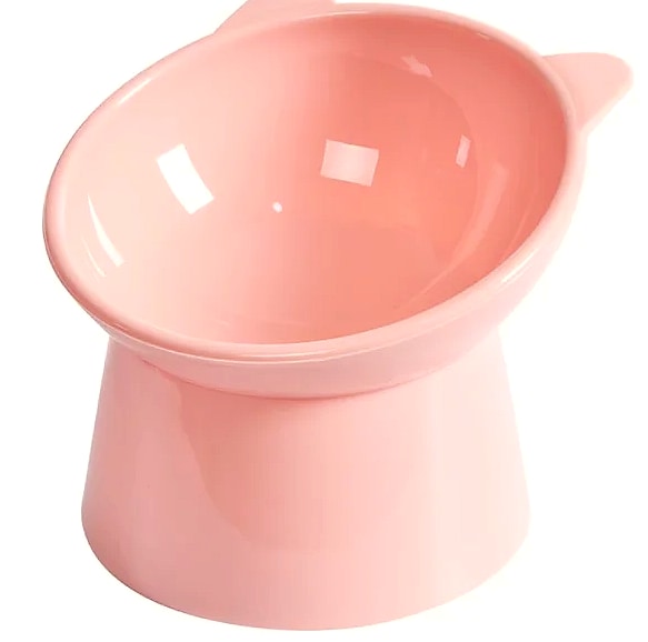 Novelty Moon Cat Ear Raised Pet Bowl Elevated Feeder