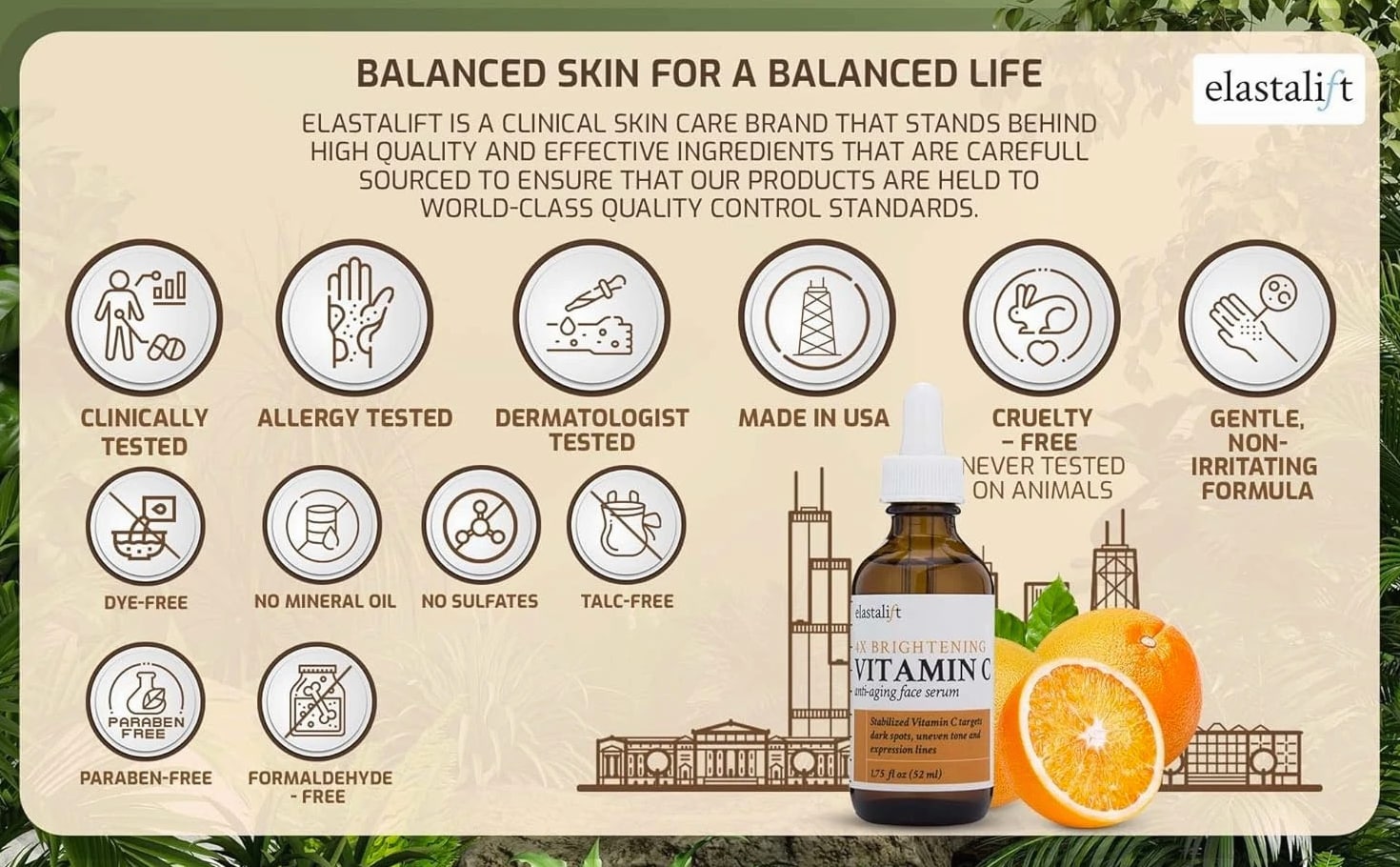 Vitamin C Facial Serum For Age Spots, Wrinkles & Expression Lines - Anti-Aging Face Serum 1.75 Fl Oz
