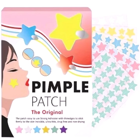 40-Piece Multi-Color Star Acne Patches, Ultra-Thin