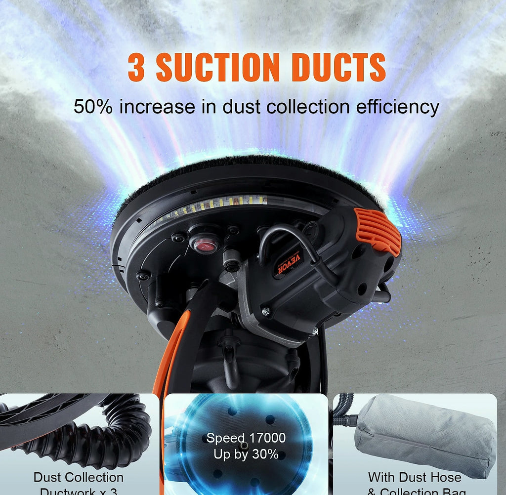 SucceBuy 900W Drywall Sander with Variable Speed Motor