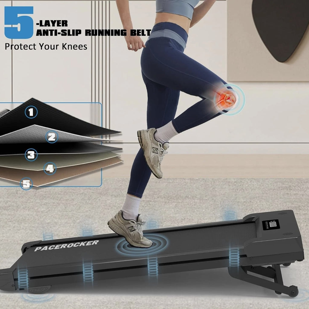 PACEROCKER Walking Pad Treadmill with 12% 9-Level Auto Incline, 450 Lbs Capacity
