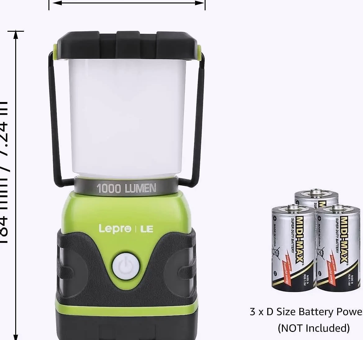 1000LM Waterproof Camping Lantern with 4 Light Modes