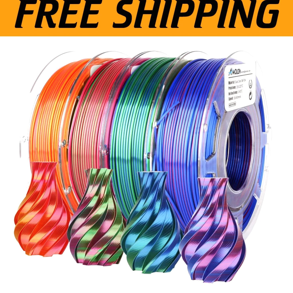 Colorful Silk Dual Color Filament Bundle, 1.75mm