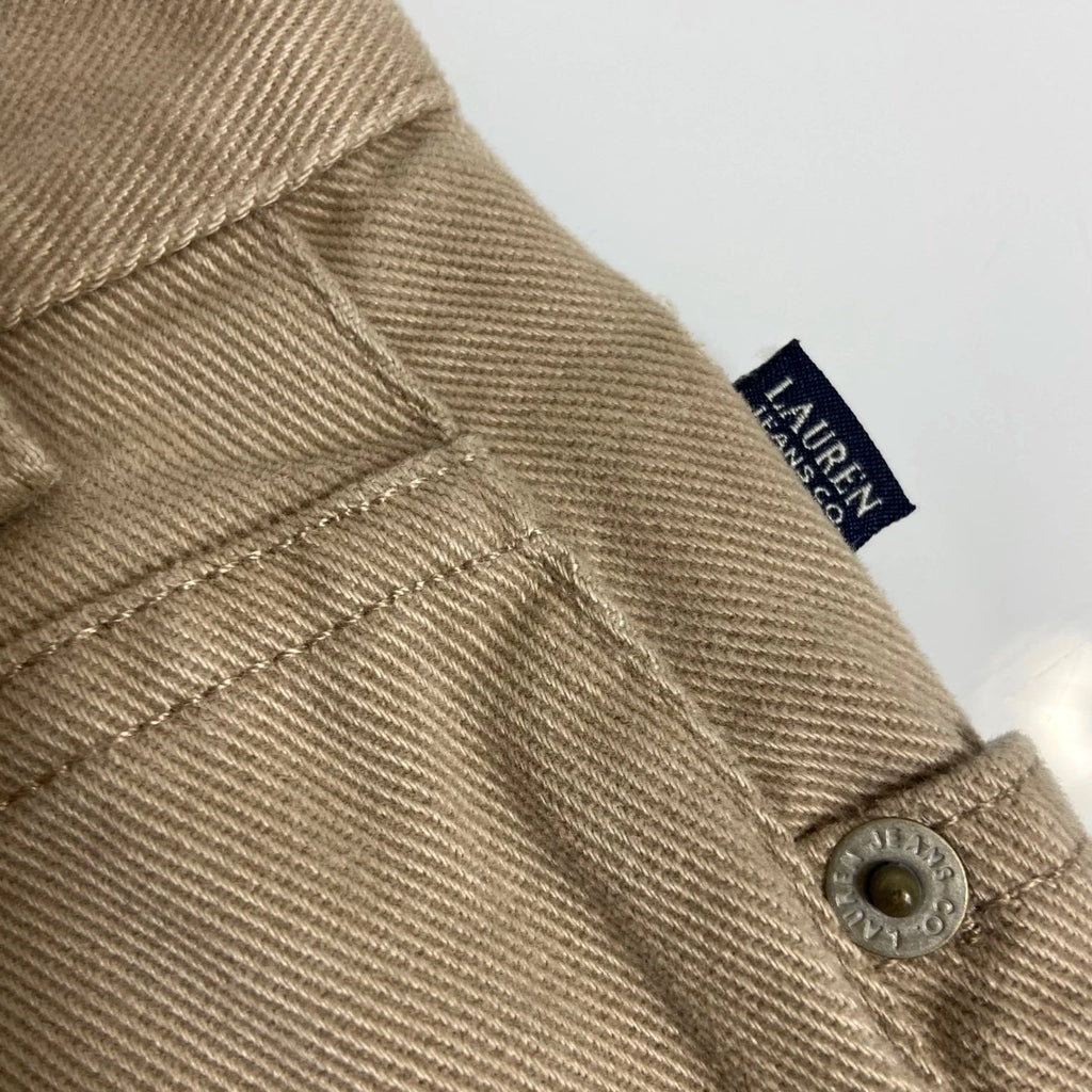 Ralph Lauren Jeans Co Women's 14 Beige Straight Leg Pants High Waisted