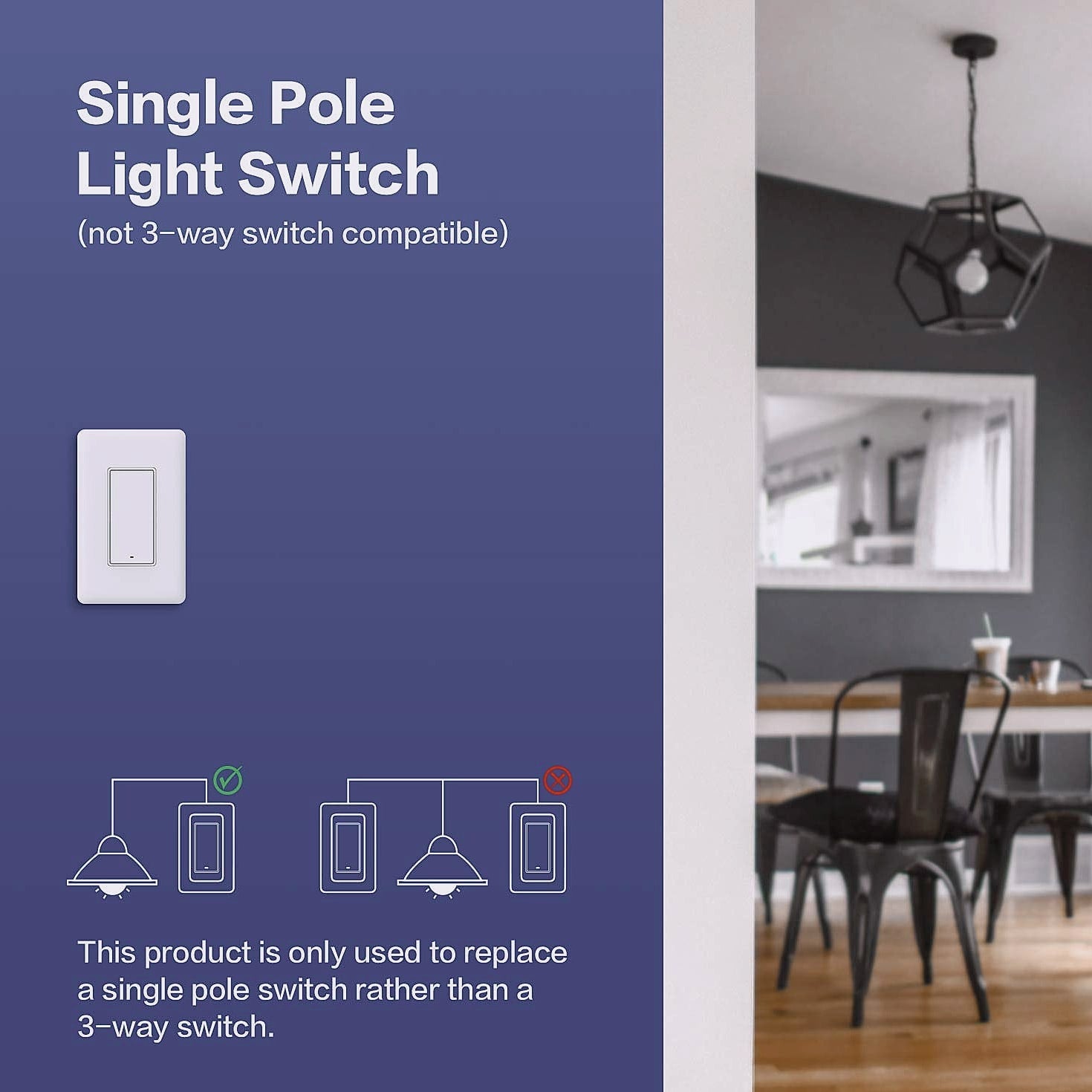 Aqara Smart Wall Switch with Neutral, Single Rocker