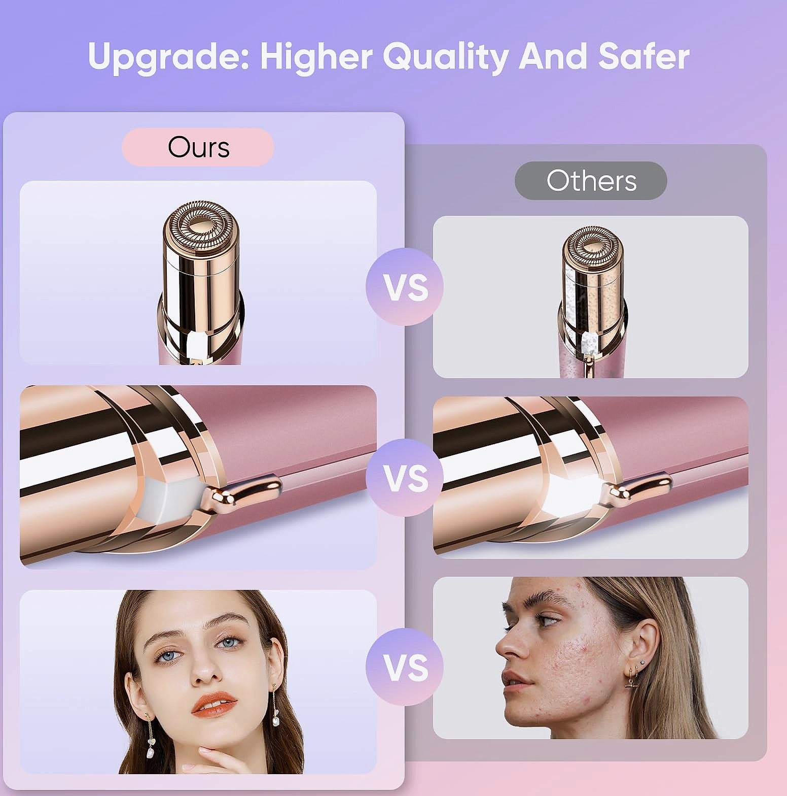 Claities Electric Facial Hair Remover with LED Light