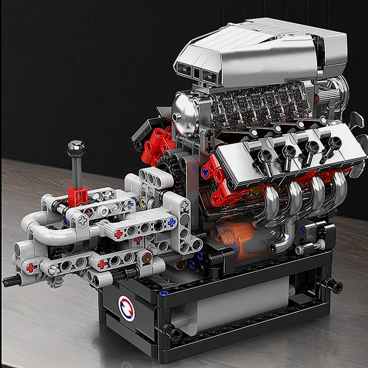 Mould King 10225 V8 Engine Building Block Set with Motor