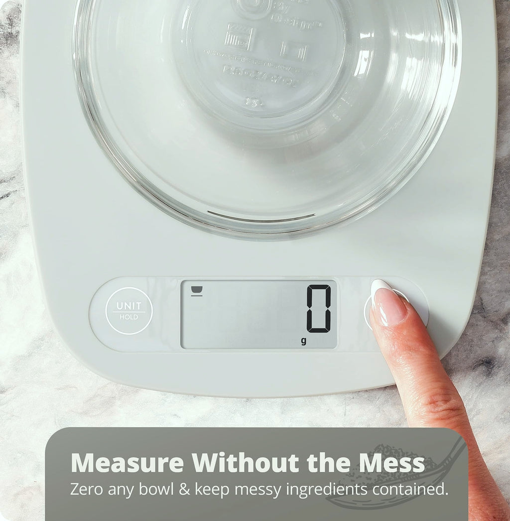 Greater Goods Digital Food Scale, 1g Precision Kitchen Scale