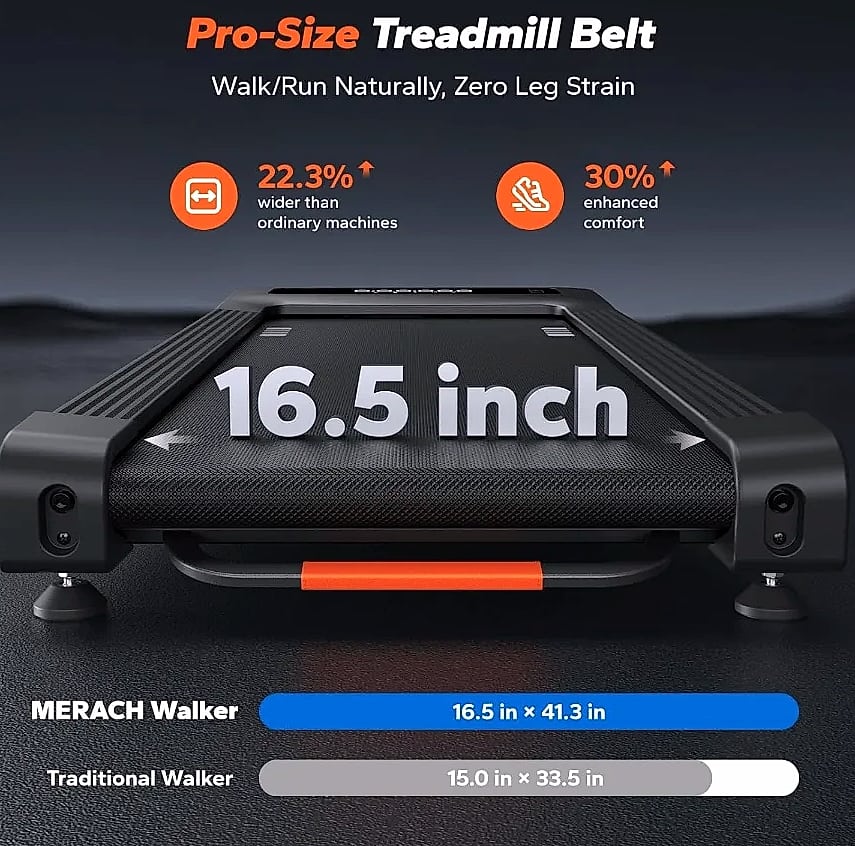 W50 Walking Pad Treadmill 12% Auto Incline 400lbs Capacity 3.5HP