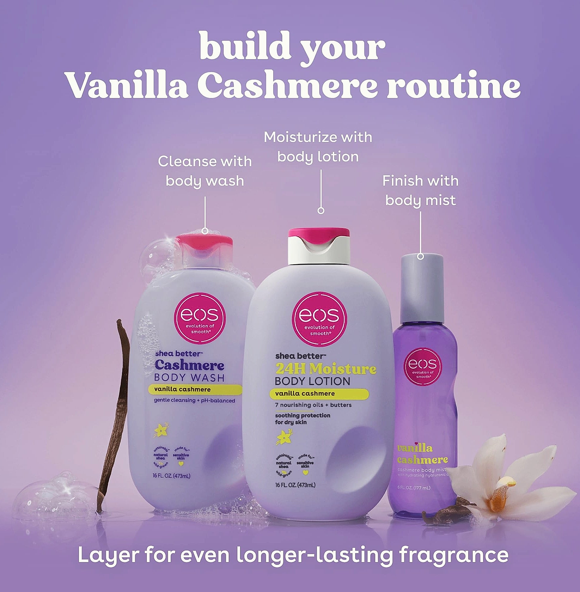 eos Shea Better Vanilla Cashmere Body Lotion, 16 fl oz