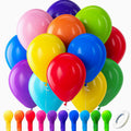 Bezente 12 Inch Rainbow Latex Balloons, 100 Pack Party Decorations