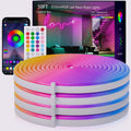 SILFU 50ft RGB LED Neon Strip Lights with Music Sync and Remote