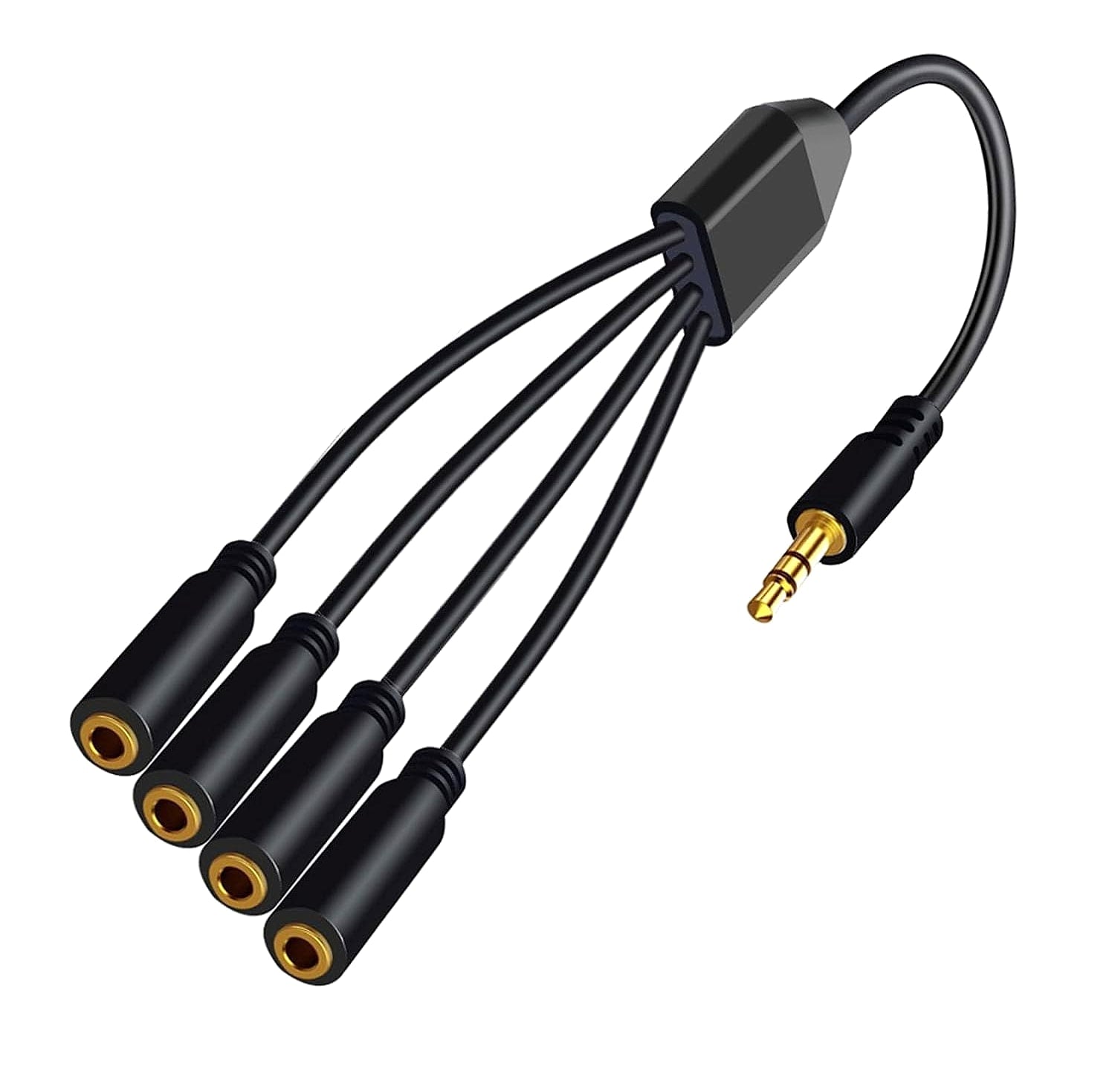 Qsvbeeqj 3.5mm AUX Splitter Cable 1 in 3/4/5/6 Out
