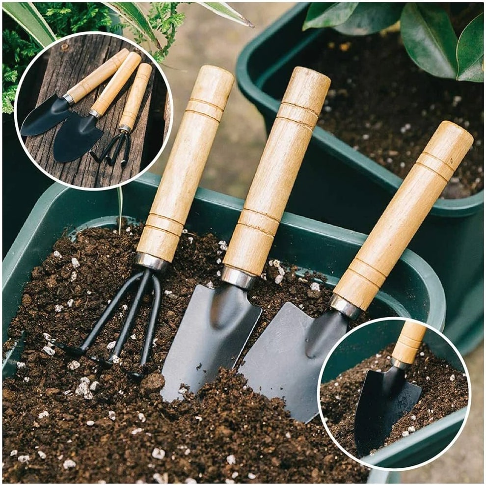 Home Gardening Tool Kit Mini Plant Garden Tools Spade Rake Shovel Piece Set Gift