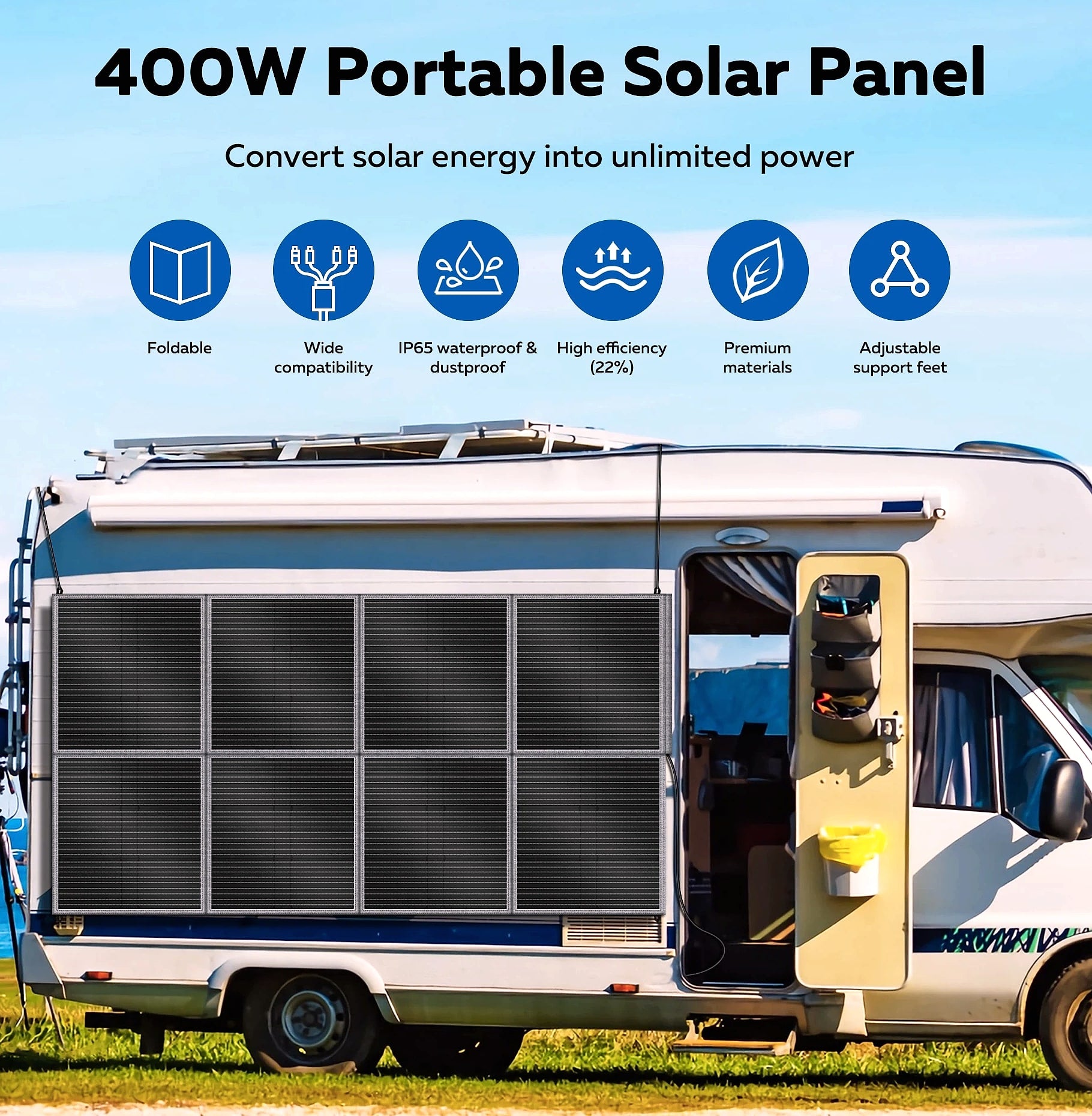 CTOLITY SP400 400W Portable Solar Panel Charger