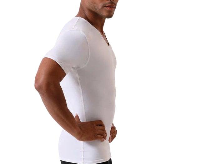 Insta Slim -Made in USA- Medium Compression Activewear V-Neck Undershirt for Men