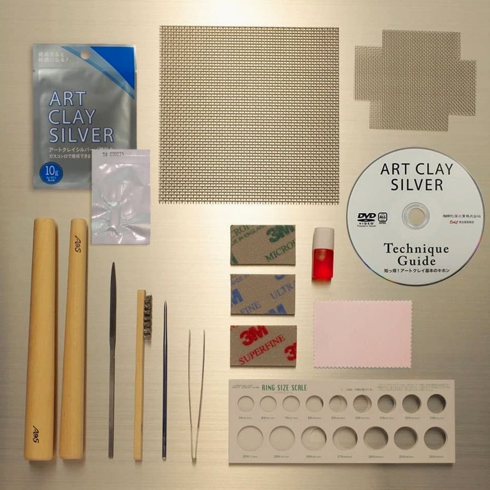 Clay Art Art Silver Starter Set Silver 10g with Recipe, DVD, Tools, Silver 5g...