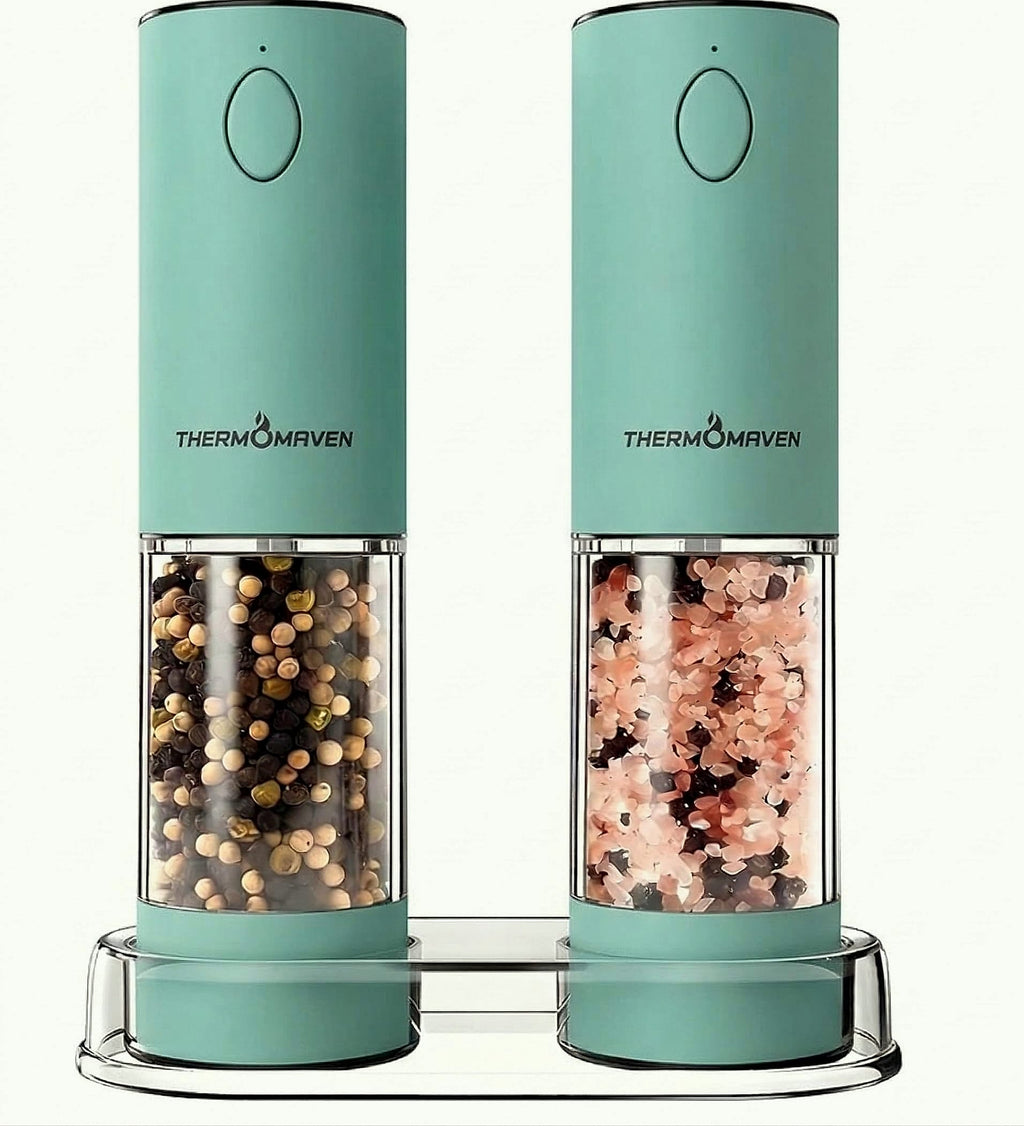 ThermoMaven 110ml Rechargeable Electric Salt Pepper Grinder Set