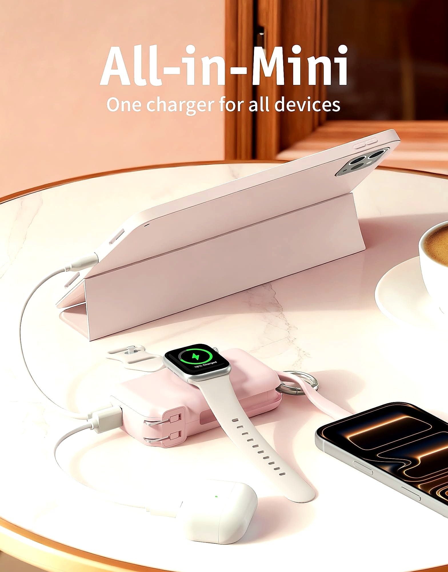 RORRY Flow 10000mAh 40W Portable Charger with Built-in USB-C Cable