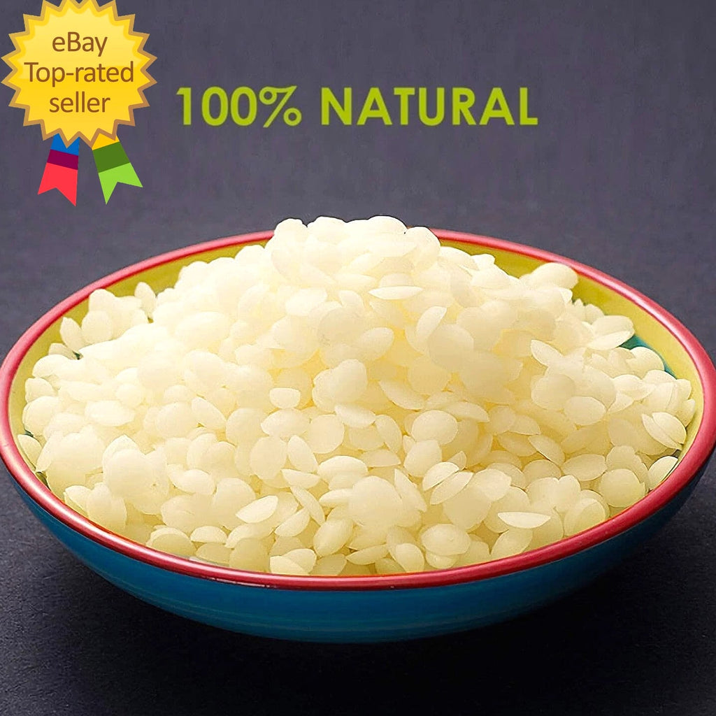 5 LB White Beeswax Pellets Bulk Beeswax Beads (80 OZ) Pastilles for Candles