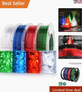 250g Each, 4 Colors PETG Filament for 3D Printing - Clear, Red, Green, Blue