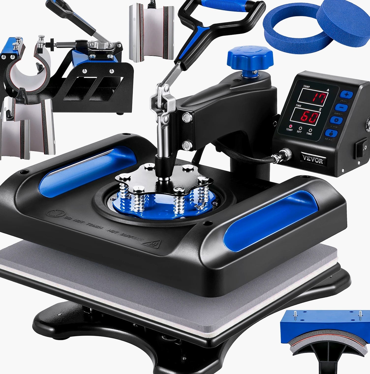 SucceBuy 30x38cm 8-in-1 Heat Press Machine with 360 Rotation
