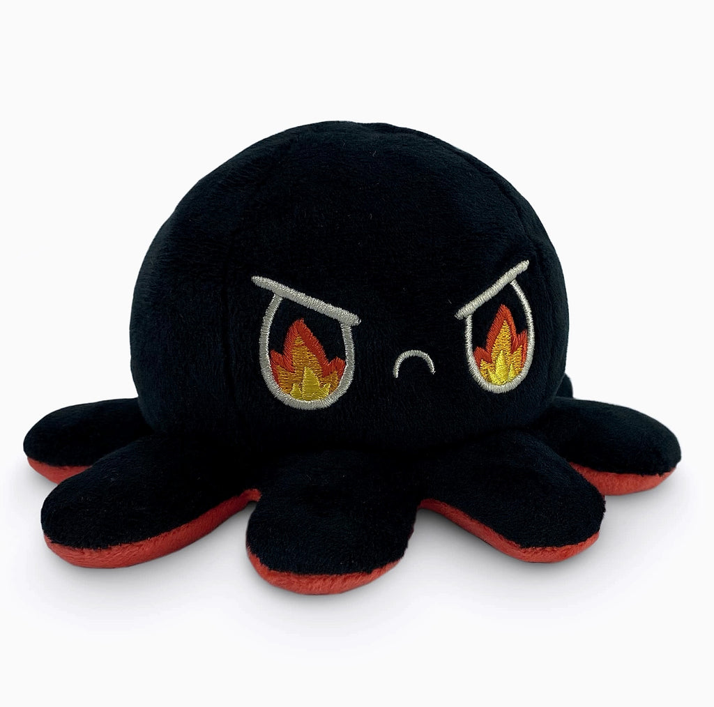 TeeTurtle Reversible Octopus Plushie 4-Inch Pink Aqua Flip Toy