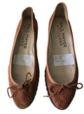 Paul Mayer Attitudes Lazer Cut LUXE London Brown Suede Ballet Flats 8