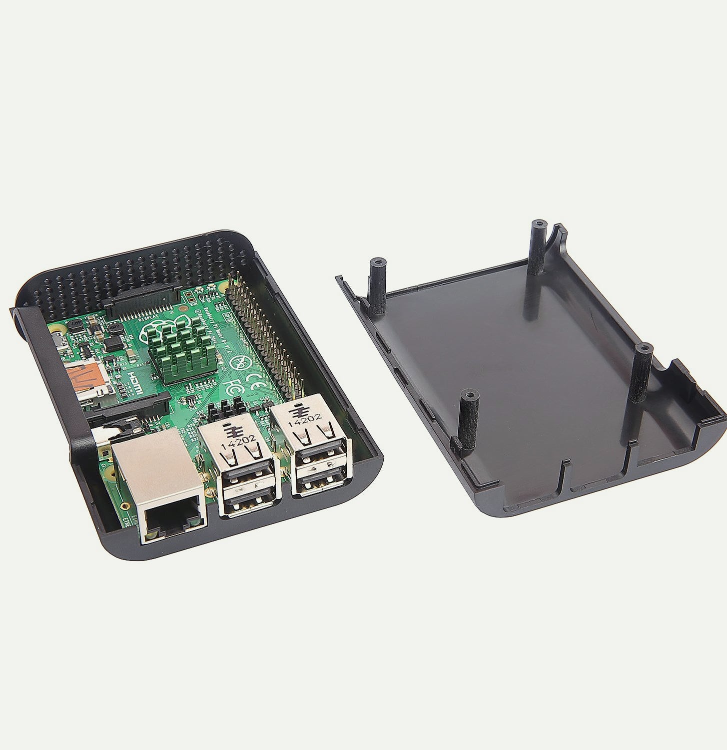 JBtek Jet Black Case for Raspberry Pi 3 Model B