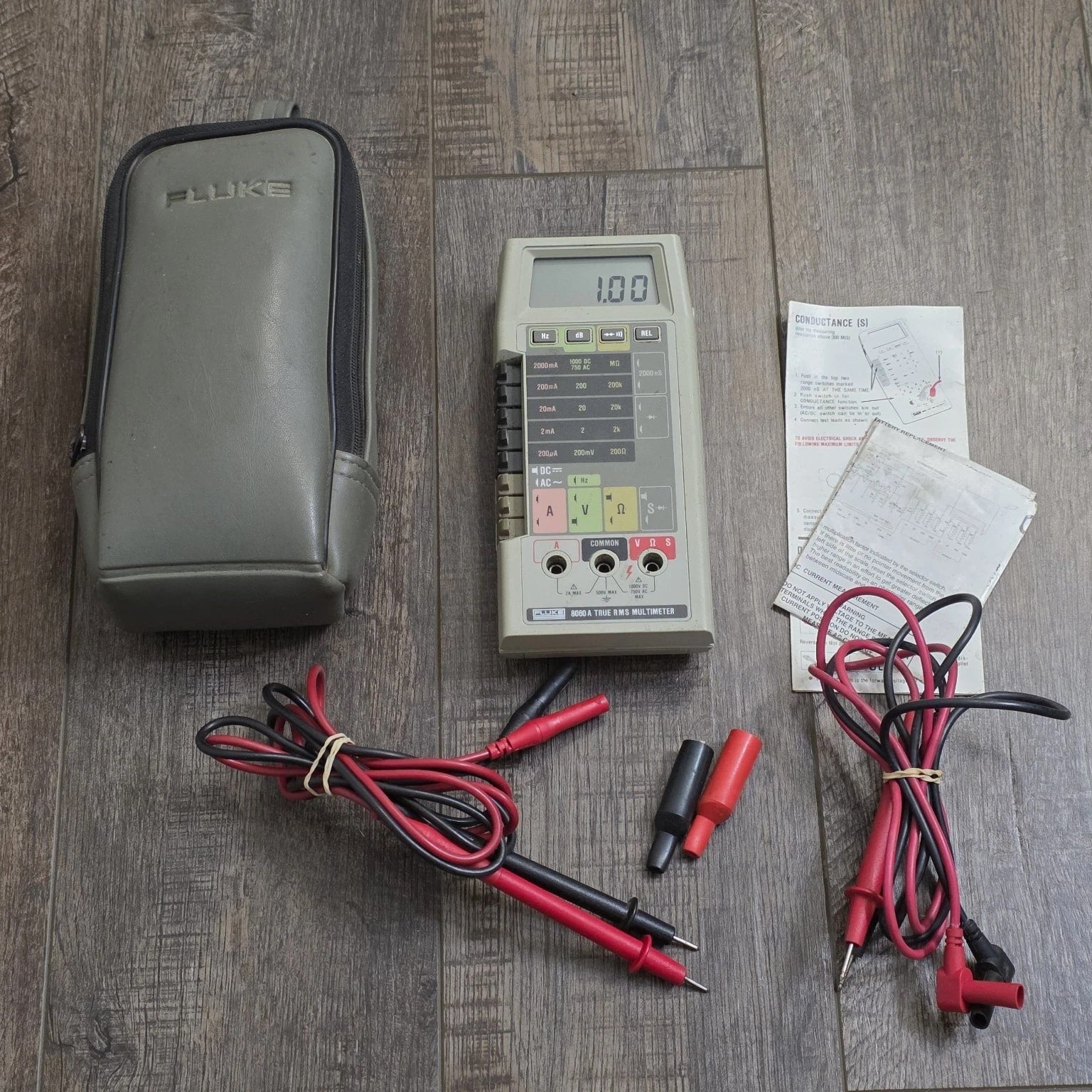 Fluke 8060A True RMS Digital Multimeter - Tested Working
