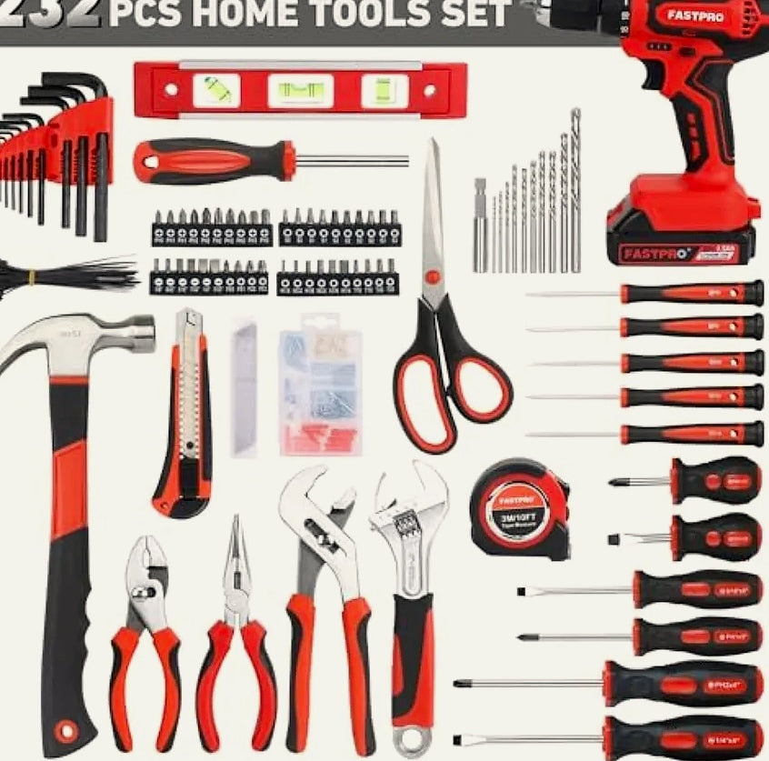 Kankeirr 20V Cordless Drill Driver with 232-Piece Tool Set