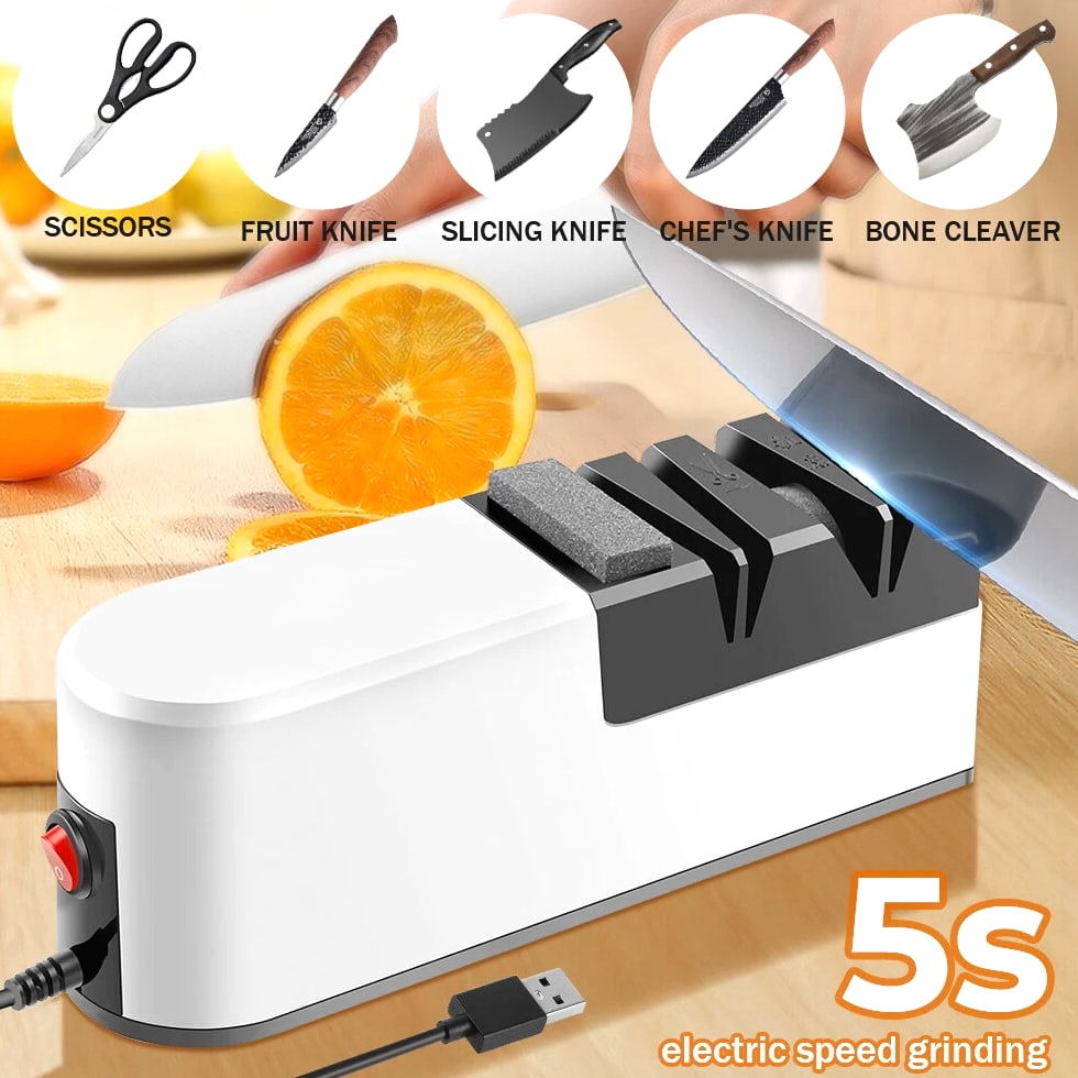 Professional Electric Knife Sharpener 3 Stage Chef Knife for Quick Sharpening US