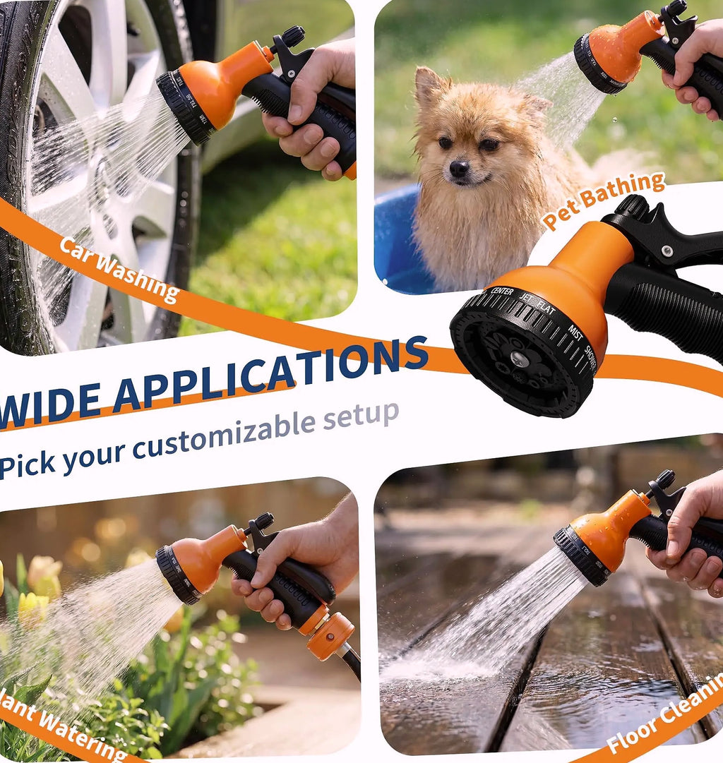HiMISS Retractable Garden Hose Reel 50FT 100FT 130FT Wall Mounted