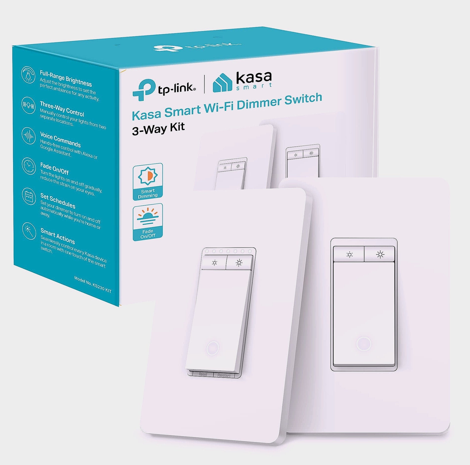 Kasa Smart Motion Sensor Dimmer Switch 2-Pack Wi-Fi