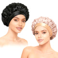 2 Pcs Satin Hair Bonnets, Silk Bonnet for Sleeping, Soft Elastic Band Sleep Cap