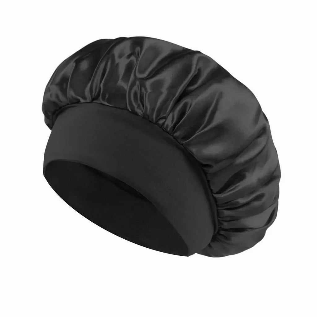 Silk Satin Sleep Bonnet Hair Cap Bonnet Elastic Soft Wide Band for Women