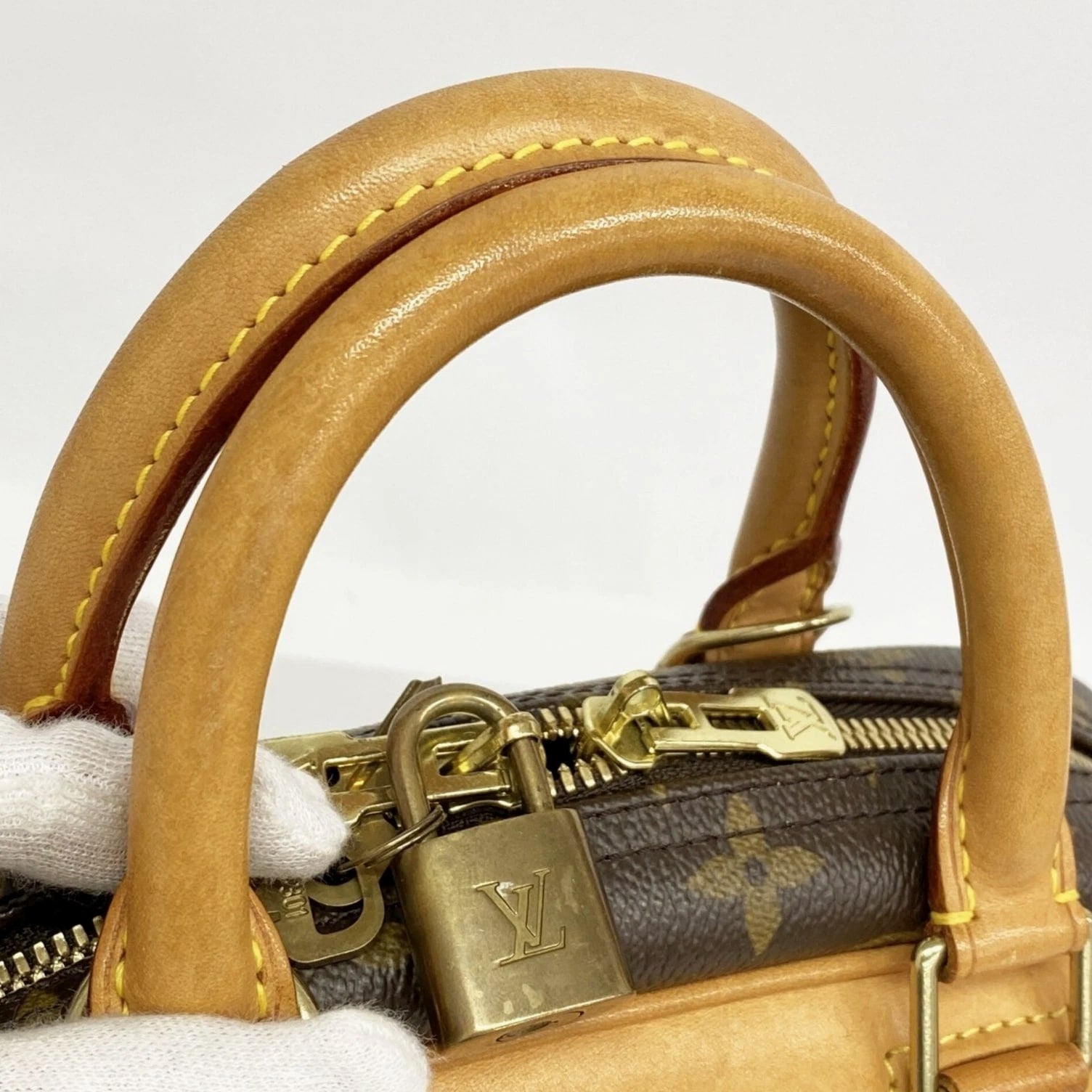 Louis Vuitton Monogram Trouville Handbag M42228 Brown Women's GZl1ha34
