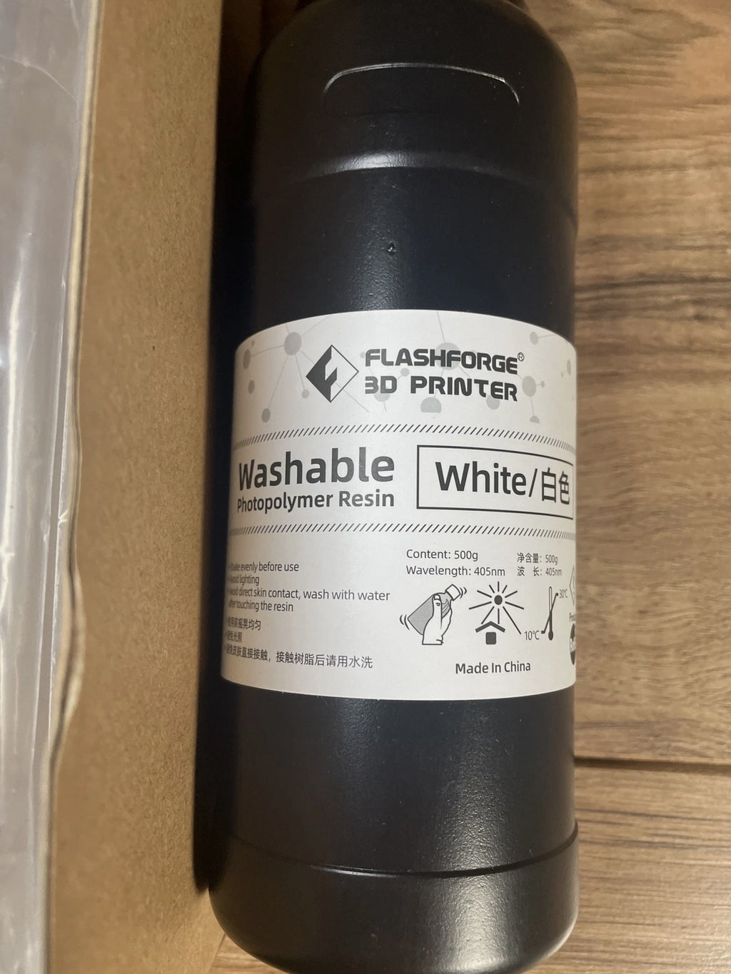 Flashforge Washable Photopolymer Resin 3D Printer 405nm - New