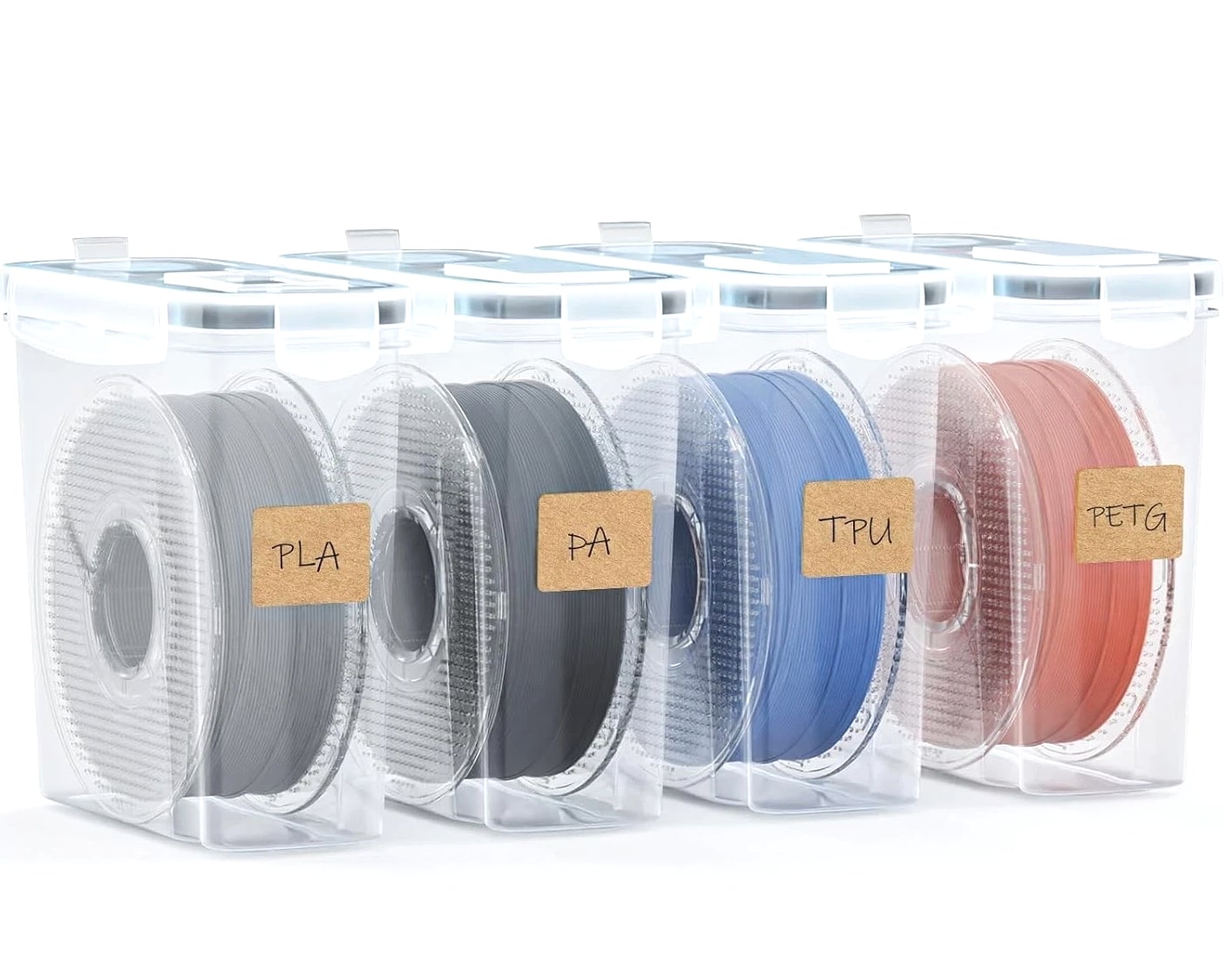 Stable 4.0L Filament Containers with Desiccant – Premium 3D Printing Protection