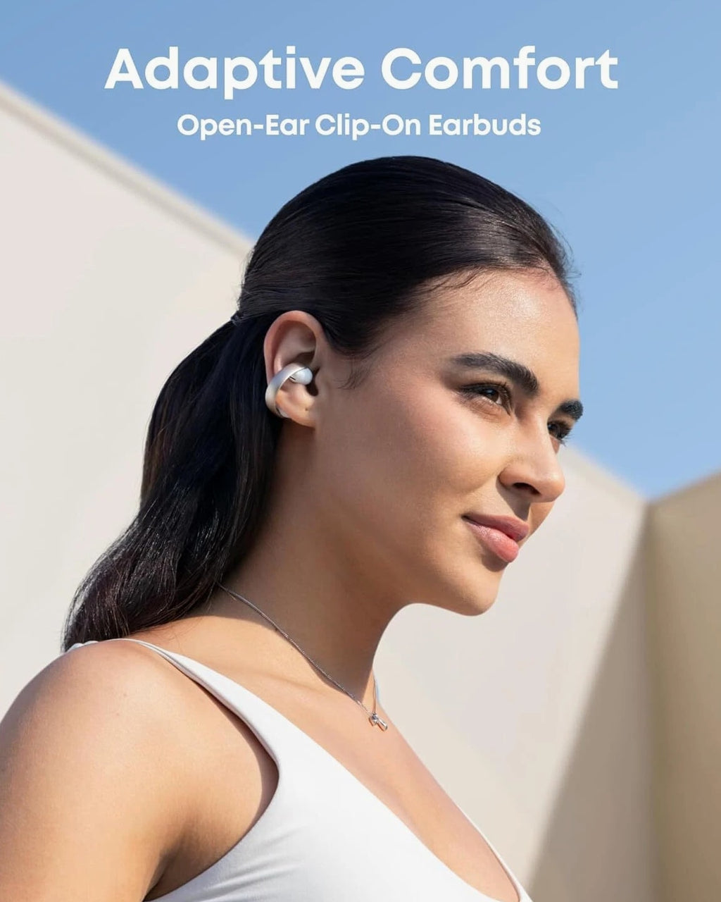 Soundcore AeroClip Open-Ear Earbuds Clip-On Headphones 4 Mic AI-Boost Clear Call