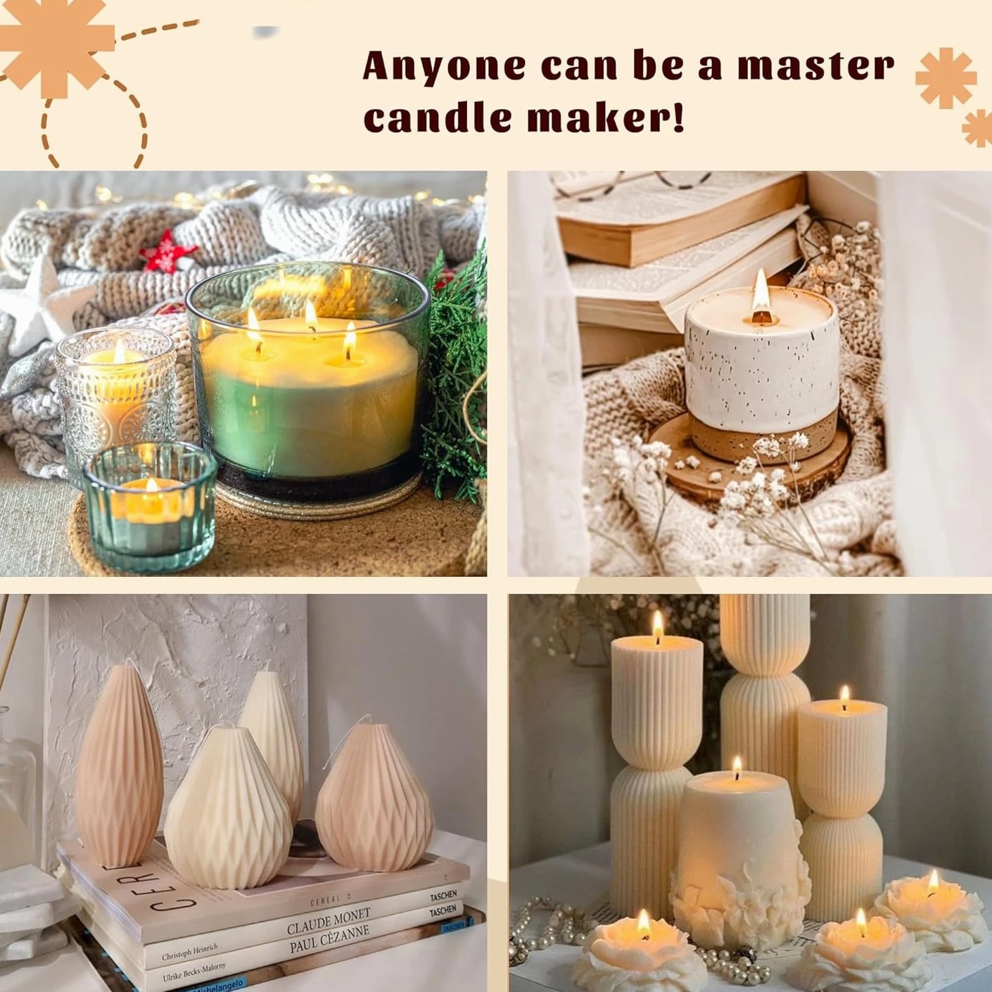 2-In-1 Candle & Soap Making Kit for Beginners, Complete All-in-One DIY Kit